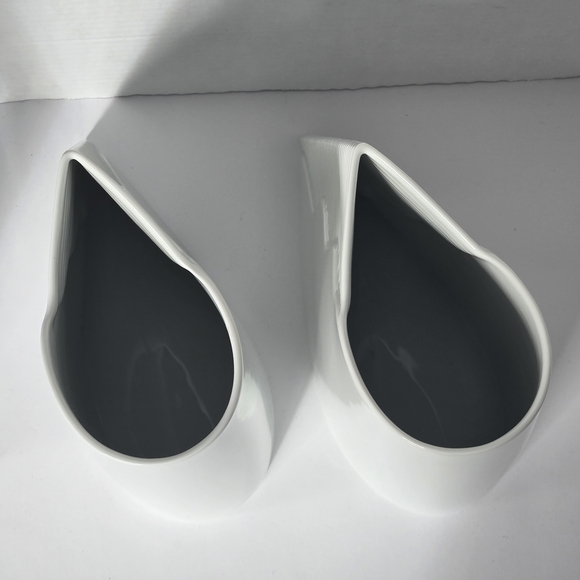 Vintage Rosenthal Studio Line Set Of 2 Uta Feyl Vase Porcelain Germany White EUC - Picture 6 of 9